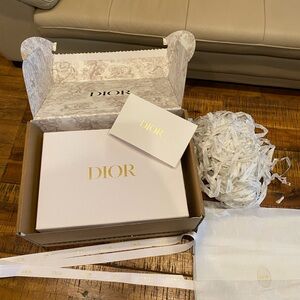 Dior White and Gold Luxury Wrap set and boxes